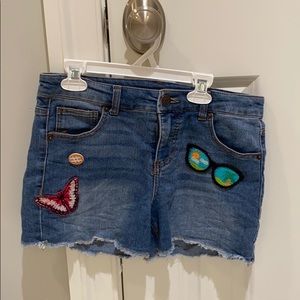 Target cat & jack jean shorts with patches